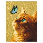 Картина по номерам 30х40 Кот и бабочка КХг3040_57050