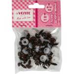 Глазки декоративные deVente 8001326 винтовые с фиксатором 30 шт. 12 мм