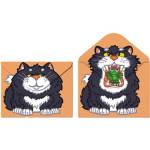 Папка - конверт А4 на кнопке Centrum 75702 Кот с лягушкой