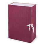 Короб архивный 120 мм. STAFF бумвин. 2 завяз. бордо 126901