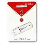Флэш накопитель 4Gb USB 2.0 Smartbuy Crown белый