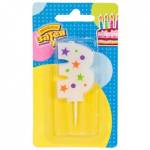 Свеча-цифра "3" Звезды 5 см 1502-4227