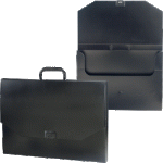 Портфель А3 deVENTE 3073800 на замке черный