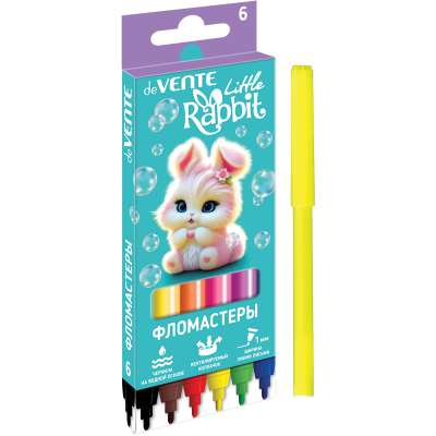 Фломастер 6 цв. deVente Little Rabbit картон. коробка 5080626