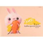 Альбом д\рис. 16 л. Проф-Пресс Зайка с морковкой мел.обл. 16-3746