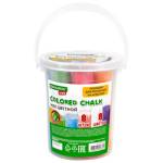Мел цветной 8 цв. для асфальта круглый в ведре Brauberg Kids 272772