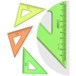 Треугольник 9 см. 45*,  флюо прозр. ТК32