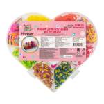 Набор резинок для плетения Hobbius Сердечко 450 эл. SLB-21