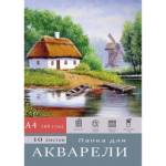 Папка для акварели А4 10 л. 180 гр. Проф-Пресс Деревенский пейзаж 10-7133