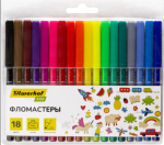 Фломастер 18 цв. Silwerhof Eco пакет с европодвесом 2079974 РАСПРОДАЖА