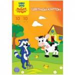 Картон цветной А4 10 л. 10 цв. Мульти-Пульти немел. в папке КЦнм10-10 13976