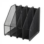 Лоток вертикальный 4 отд. Alingar металл. сетка черный AL13396