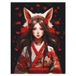 Картина по номерам 30х40 Девушка в красном КХг3040_57053