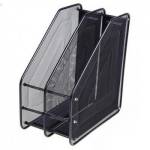 Лоток вертикальный 2 отд. металлич. черный 9303