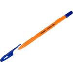 Ручка шариковая СТАММ Орбита 100 РШ-30140 синяя 0,7 оранжевый корпус