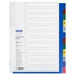 Разделитель А4 1-12 12 л. цвет. пластик  OfficeSpace 366049