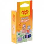 Мел цветной 10 цв. круглый Мульти-Пульти Енот на опушке 31853 