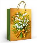 10000881 Пакет подарочный Букет подснежников 22*31