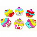 Пуговицы декоративные deVente 8001115 Cupcakes 5 шт.