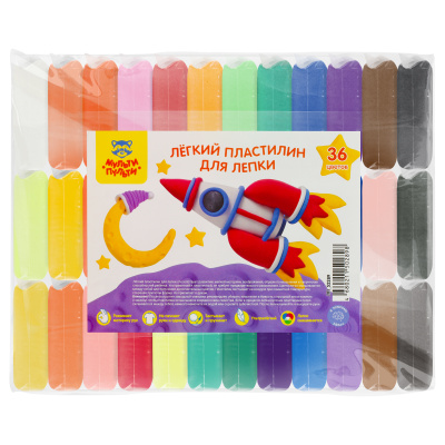 Пластилин легкий 36 цв. 360 гр. Мульти-Пульти ЛП_52289
