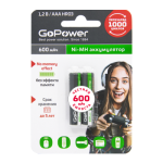 Аккумулятор НR03 AAA GoPower 2 шт. 600mAh BL2 NI-MH 