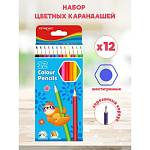 Карандаши цв. 12 цв. KEYROAD KR972397