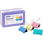 Зажим канц. 51 мм OfficeSpace цветной 19363 (ЦЕНА ЗА УПАКОВКУ 12 шт)