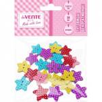 Пуговицы декоративные deVente 8001902 Звезды в горошек 20 шт.