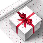 Упаковочная бумага 70х100 лист Сердечки мелки 1509-2617