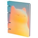 Тетрадь 120 л. А5 на кольцах БиДжи Meow картон, soft-touch ТК5к120_лс 57855