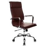 Кресло Бюрократ CH-993/brown коричн. экокожа крестов. металл хром 664064
