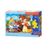 Пазлы 30 эл. Castor Land В4-03716 Маша и медведи MIDI