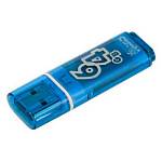 Флэш накопитель 64Gb USB 2.0 Smartbuy Clossy голубой