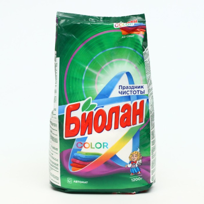 Стир. порошок 1,2 кг. Биолан Color автомат 