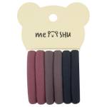 Резинки для волос MESHU Essence винные, корричневые, графитовые 6шт. MS_60536