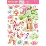 16.11.00595 Наклейка оформительская Зайка на полянке