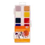 Краски акв. 12 цв. б/к п/к Гамма Оранжевое солнце 10цв+золото+серебро 291020210