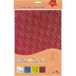 Фетр цветной А4 4 цв. с рис. глиттером С3542-02