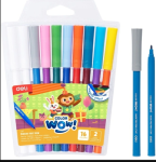 Фломастер 8 цв. Deli Colorwow EC167 ПВХ с подвесом 2073769