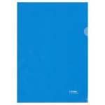 Папка-уголок А4 СТАММ 180мкм прозрачная синяя ММ-30949