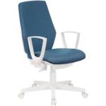 Кресло Бюрократ CH-W545 синее ткань 38-415 крестов. пластик (белый)/1409523