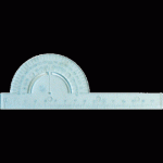 Транспортир с линейкой 15 см. прозрач. deVENTE 5095600