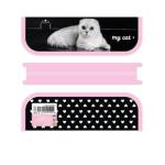 Пенал 1 секц. малый 190*65 мм Пчелка Котик на черном ПО-01