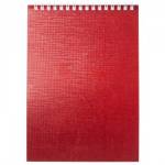 Блокнот А5 80 л. (спираль) Metallic красный бумвинил 80Б5бвВ1гр