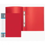 Папка с 2-мя кольцами 20 мм А4 700 мкм deVente 3081405 красная