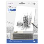 Скетч для раскраш. чернографитными карандашами Флэтайрон-билдинг ФРЕЯ  RPSB-0049 29,5х20,5см