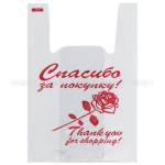 Пакет майка Роза Спасибо за покупку 260+65*2 460 10мкм 