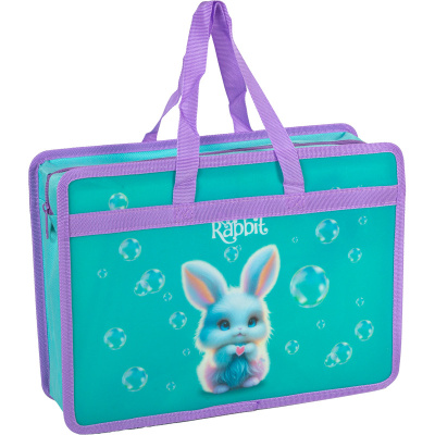 Папка для труда А4 deVENTE 8057600 Little Rabbit на молнии сверху