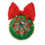 Набор для творчества Новогодний шар из пайеток Снежинка зеленая КБ-10