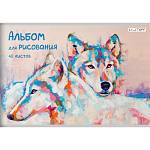 Альбом д\рис. 40 л. Канц-Эксмо Красочные волки мел. карт. блок 110 гр/м А2Л402576